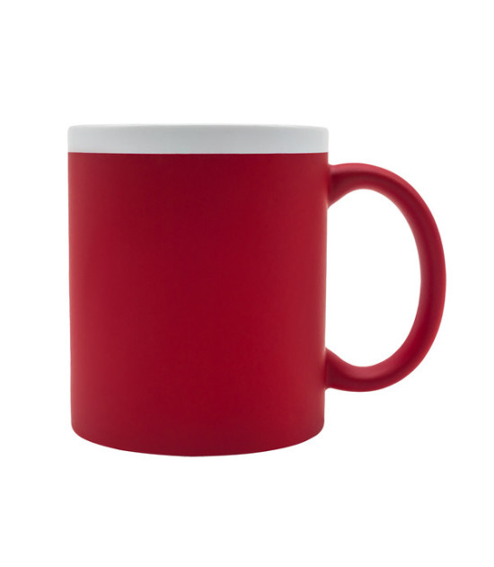 Kubek ceramiczny Velutti 350 ml, czerwony