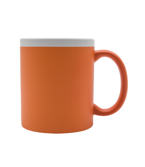 Kubek ceramiczny Velutti 350 ml, pomarańczowy
