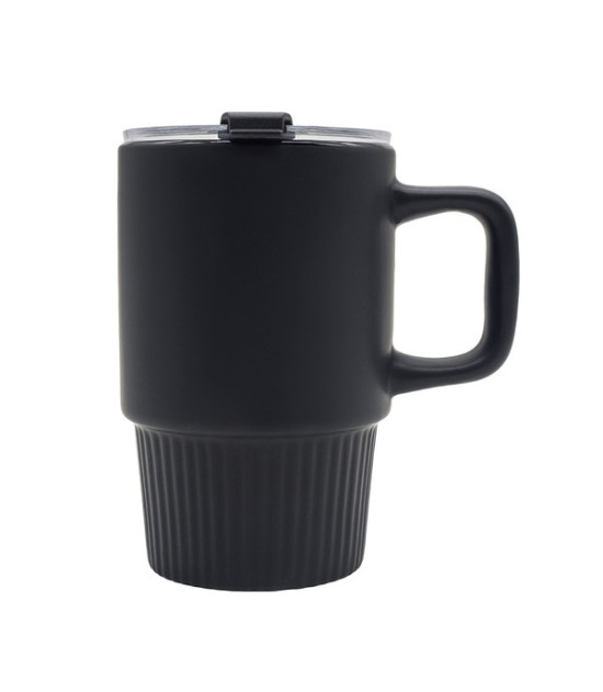 Kubek ceramiczny Azzurro 440 ml, czarny