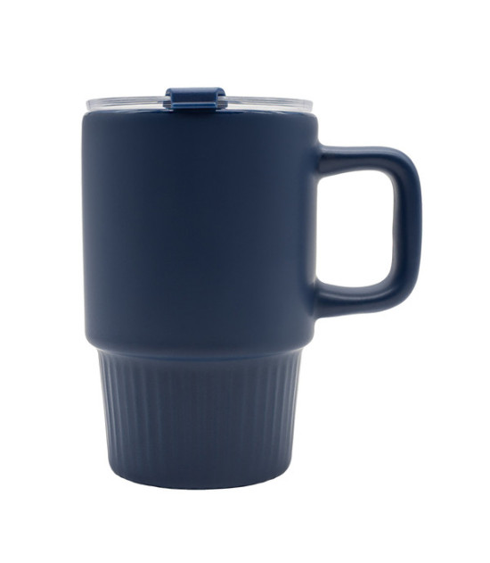 Kubek ceramiczny Azzurro 440 ml, granatowy