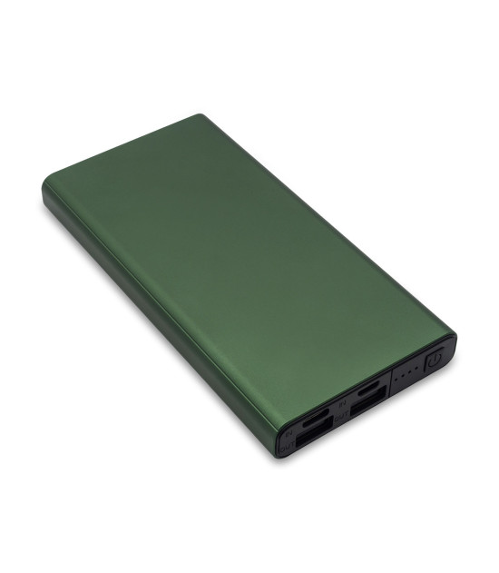 Power bank 10000 mAh Banco, ciemny zielony